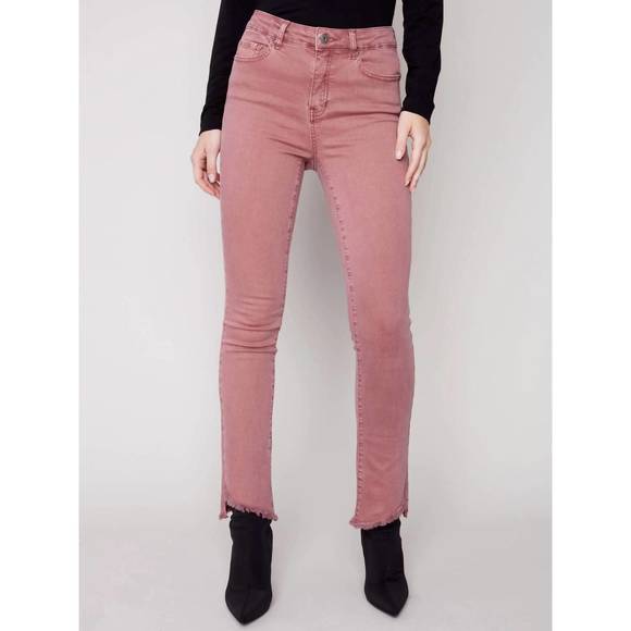 Bootcut Velvet Raspberry CHARLIE B | Pants & Jumpsuits | New Charlie B Asymmetrical Hem Bootcut ...